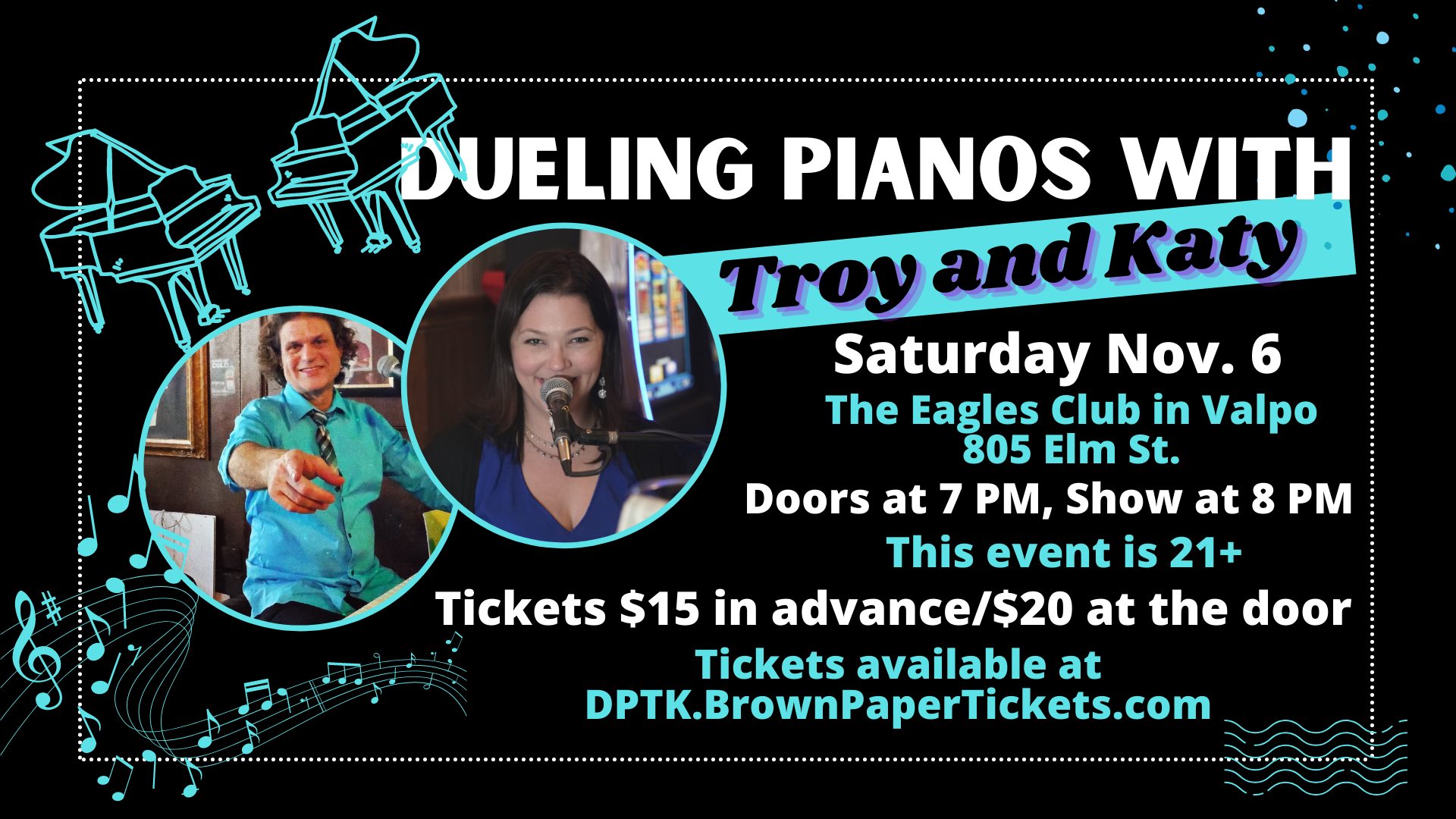 You are currently viewing Dueling Pianos with Troy and Katy! – 11/6